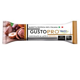 Barretta proteica GustoPro - cioccolato al latte e nocciola - 40 gr - Falco