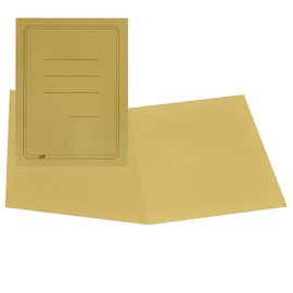 Cartelline semplici - con stampa - cartoncino Manilla 145 gr - 25x34cm - giallo - Cartotecnica del Garda - conf. 100 pezzi