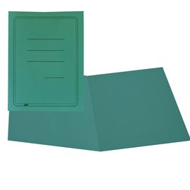 Cartelline semplici - con stampa - cartoncino Manilla 145 gr - 25x34 cm - verde - Cartotecnica del Garda - conf. 100 pezzi