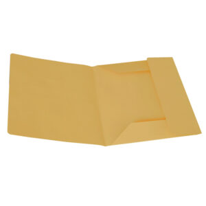 Cartelline 3 lembi - senza stampa - cartoncino Manilla 200 gr - 25x33 cm - giallo - Cartotecnica del Garda - conf. 50 pezzi