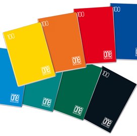 Maxiquaderno One Color - A4 - punto metallico - quadretto 5 mm con margine - 18+1 fogli - 100 gr - Blasetti