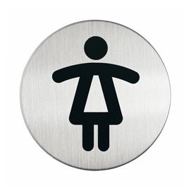 Pittogramma adesivo - WC donne - diametro 8