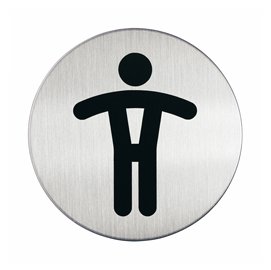 Pittogramma adesivo - WC uomini - diametro 8