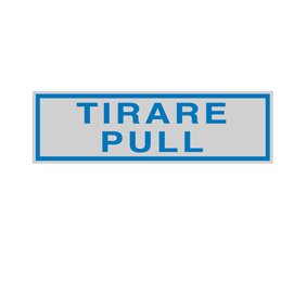 Targhetta adesiva - TIRARE PULL - 16