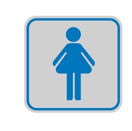 Targhetta adesiva - pittogramma Toilette donna - 8