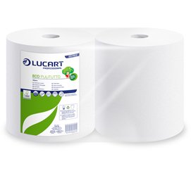 Bobina asciugatutto Eco Pulitutto - microgoffrata - 2 veli - diametro 24 cm - 25 cm x 200 m - 18