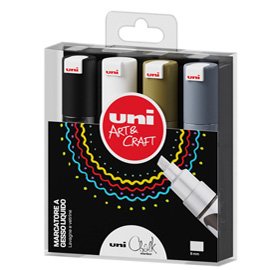 Marcatore a gesso liquido Uni Chalk Marker - punta scalpello 1