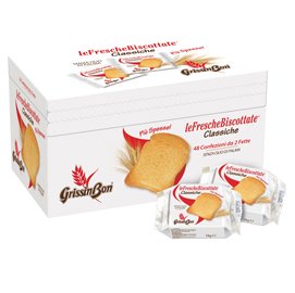 Le Fresche Biscottate - GrissinBon - multipack da 48 monoporzioni (15 gr cad)