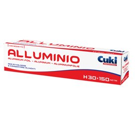 Roll alluminio - astuccio con seghetto - H 30 cm x150 mt - Cuki Professional