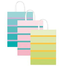 Shopper bicolor - con manici - carta ritorta - 36 x 12 x 41 cm - colori assortiti - Rex Sadoch