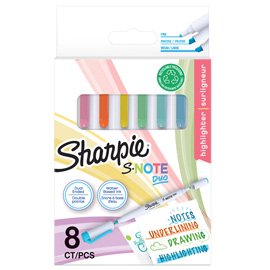 Pennarelli S-Note Duo - colori assortiti - Sharpie - conf. 8 pezzi