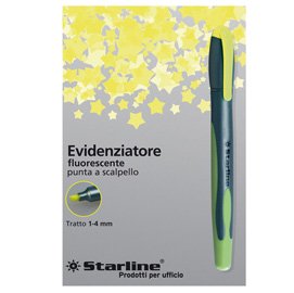 Evidenziatore a penna Starline - punta scalpello - tratto da 1