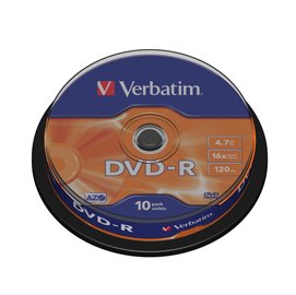 Verbatim - Scatola 10 DVD-R - serigrafato - 43523 - 4