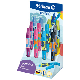 Penna stilografica Griffix - cancellabile - colori assortiti - Pelikan - expo 12 pezzi