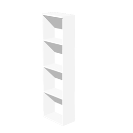 Libreria modulare alta - a giorno - 40x32x196 cm - bianco - Artexport