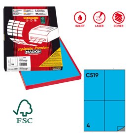 Etichette adesive C/519 - in carta - permanenti - 105 x 148