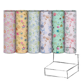 Carta regalo riciclata Fiori di campo - 100 fogli - 70x100cm - fantasie assortite - Rex Sadoch