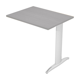 Allungo reversibile dx/sx per scrivanie Easy - 80 x 60 cm - Grigio/metal cromato