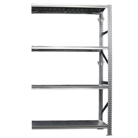 Kit scaffale industriale - modulo estensione - 4 ripiani - 120 x 50 x 200 cm - acciaio - Tecnotelai