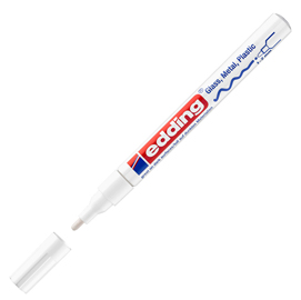Marcatore permanente a vernice 751 - punta tonda fine - da 1 a 2 mm - bianco - Edding