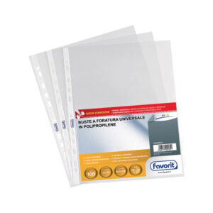 Buste forate Special PP - Air - buccia - 22 x 30 cm - trasparente - Favorit - conf. 100 pezzi