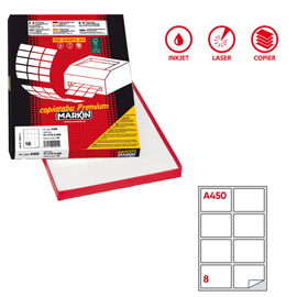 Etichette adesive A/450 - in carta - permanenti - 99
