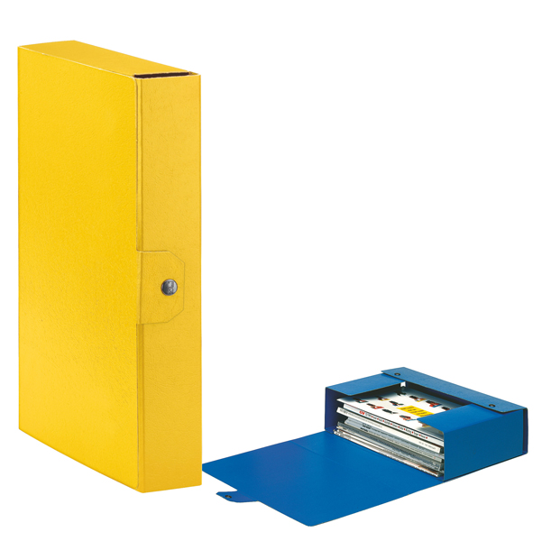 48346 Scatola progetto Eurobox - dorso 6 cm - 25 x 35 cm - giallo - Esselte