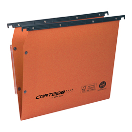 Cartella sospesa Cartesio Plus - armadio - interasse 33 cm - fondo V - 33 x 28 cm -  arancio - Bertesi