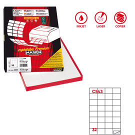 Etichette adesive C/543 - in carta - permanenti - 52