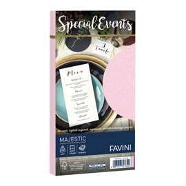 Busta Special Events - 110 x 220 mm - 120gr - rosa - Favini - conf. 10 buste