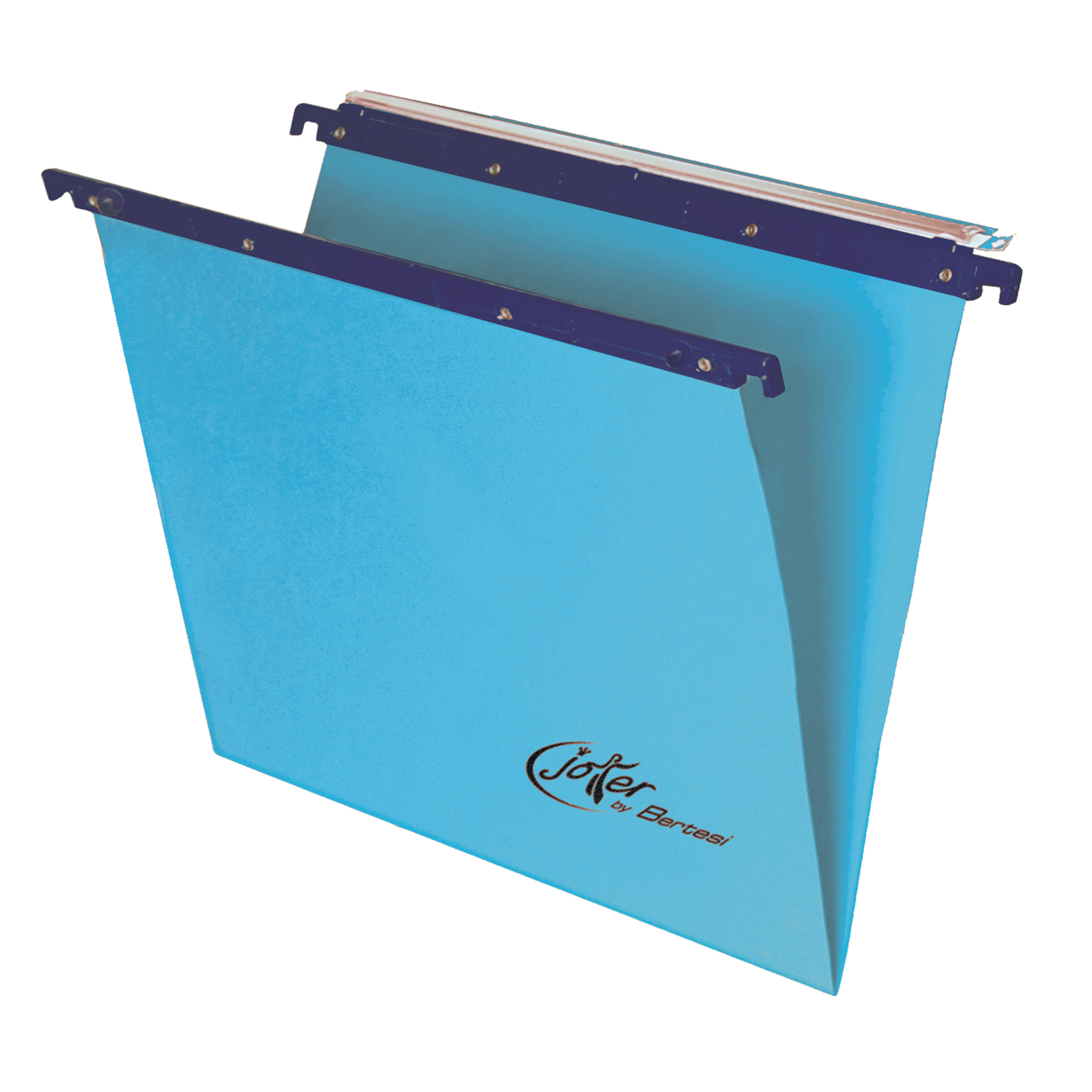 54890 Cartella sospesa Joker - cassetto - interasse 39 cm - fondo V - 37 x 25 cm - blu - Bertesi