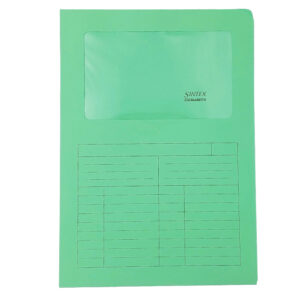 Cartellina a L con finestra Sintex - 120 gr - A4 - verde - Blasetti - conf. 50 pezzi