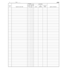 Registro arrivi/partenze - 31 x 24