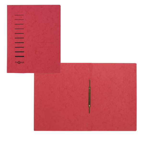 Cartellina semplice con pressino- 265 gr - A4 - cartone pressato - rosso - Pagna