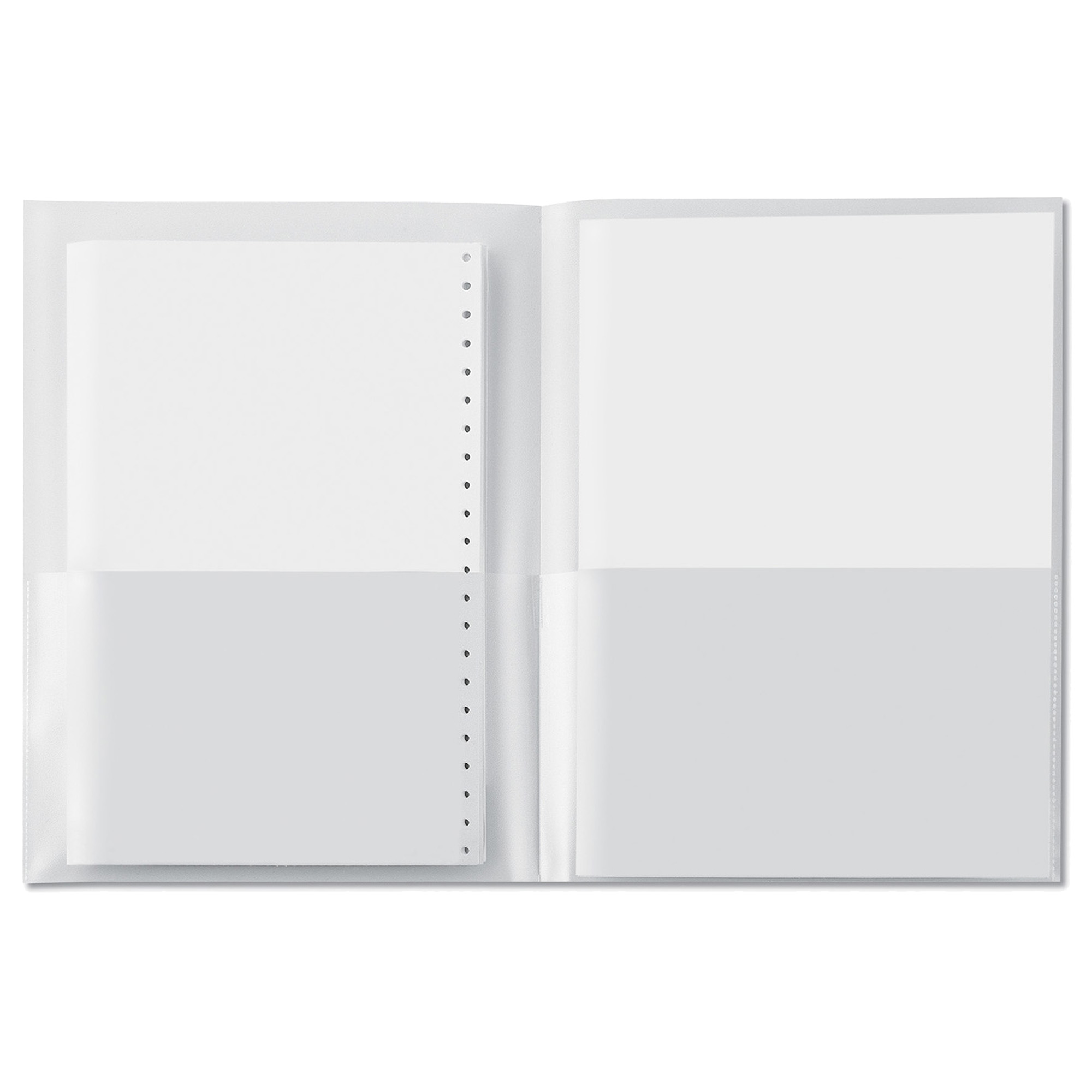 Cartellina con doppia tasca e soffietto Poli 300 - A4 - PP - trasparente buccia - Sei Rota - conf. 5 pezzi