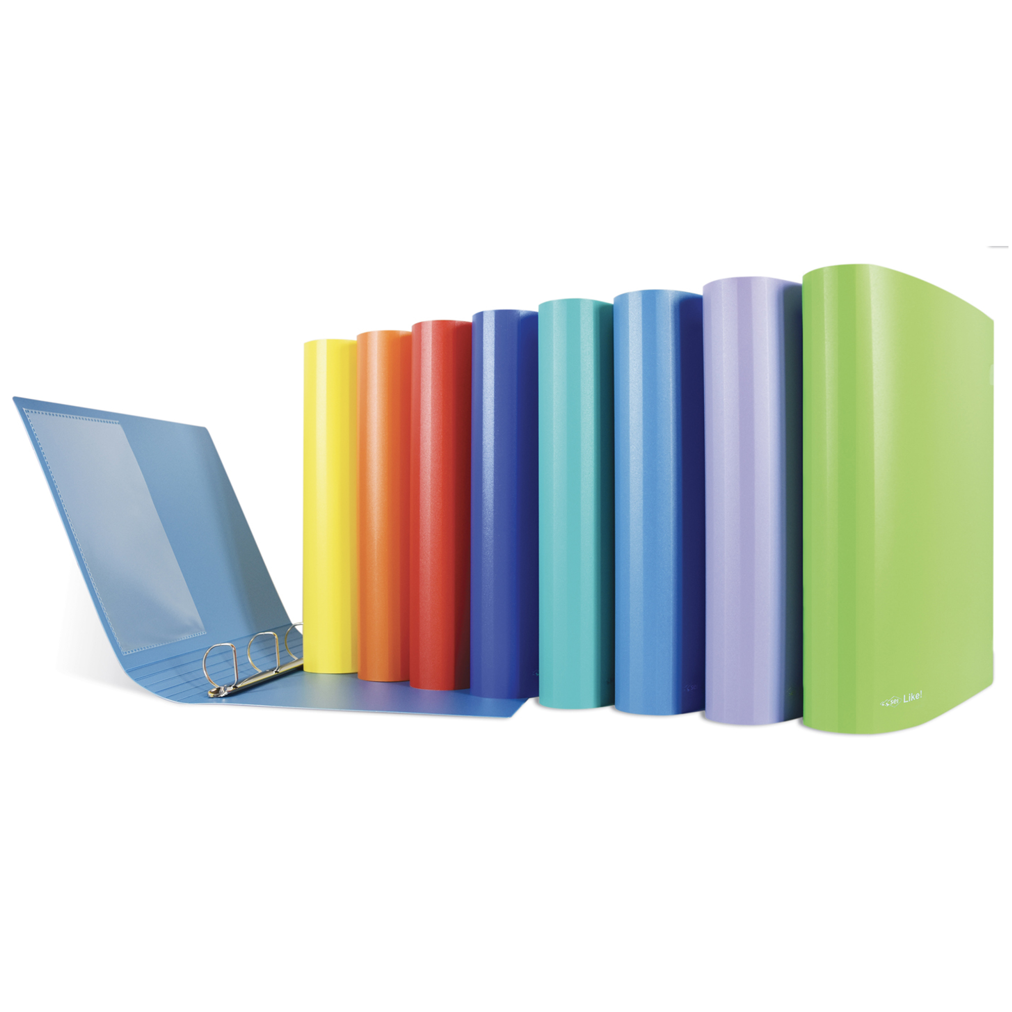 Raccoglitore Like! - 22 x 30 cm - 4 anelli a D 30 mm - dorso 4 cm - PP - colori assortiti - Sei Rota