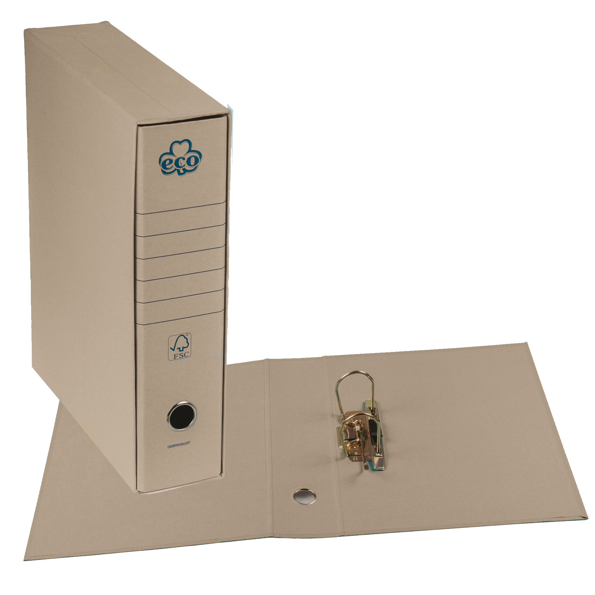 62075 Registratore Eco New - dorso 8 cm - protocollo 23 x 33 cm - grigio - Brefiocart