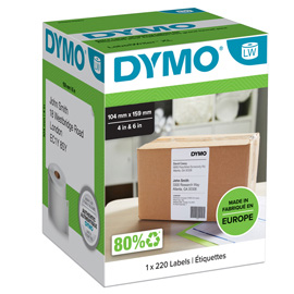 Rotolo 220 etichette LW S0904980 - 104 x 159 mm - carta - indirizzi XL - bianco - Dymo