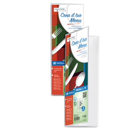 Portamenù L TI2 - personalizzabile - 2 buste 11 x 30 cm - Sei Rota