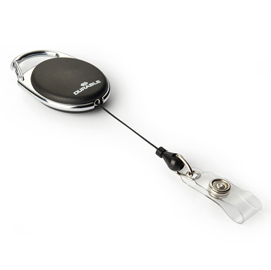 Chiocciola YO-YO Style per portabadge - nero - filo retrattile 80 cm - Durable - conf. 10 pezzi