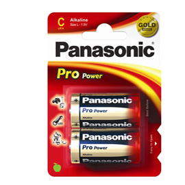 Pila mezzatorcia - C - LR14 - ProPower - alcalina - Panasonic - blister 2 pezzi