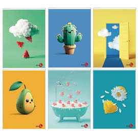 Maxiquaderno Vibes fantasia - A4 - 40+2 fogli - 80gr - 5mm - BM