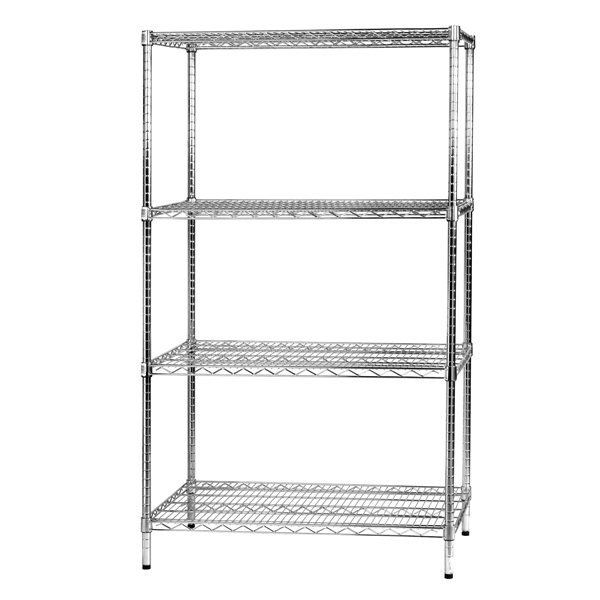 77017 Kit scaffale Archimede - 4 ripiani - 60 x 90 x 160 cm - acciaio cromato - Serena Group