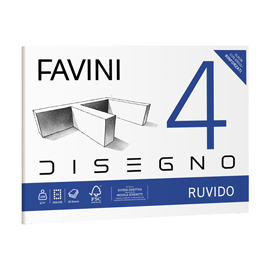Album Favini 4 - 24 x 33 cm - 220 gr - 20 fogli - ruvido - Favini