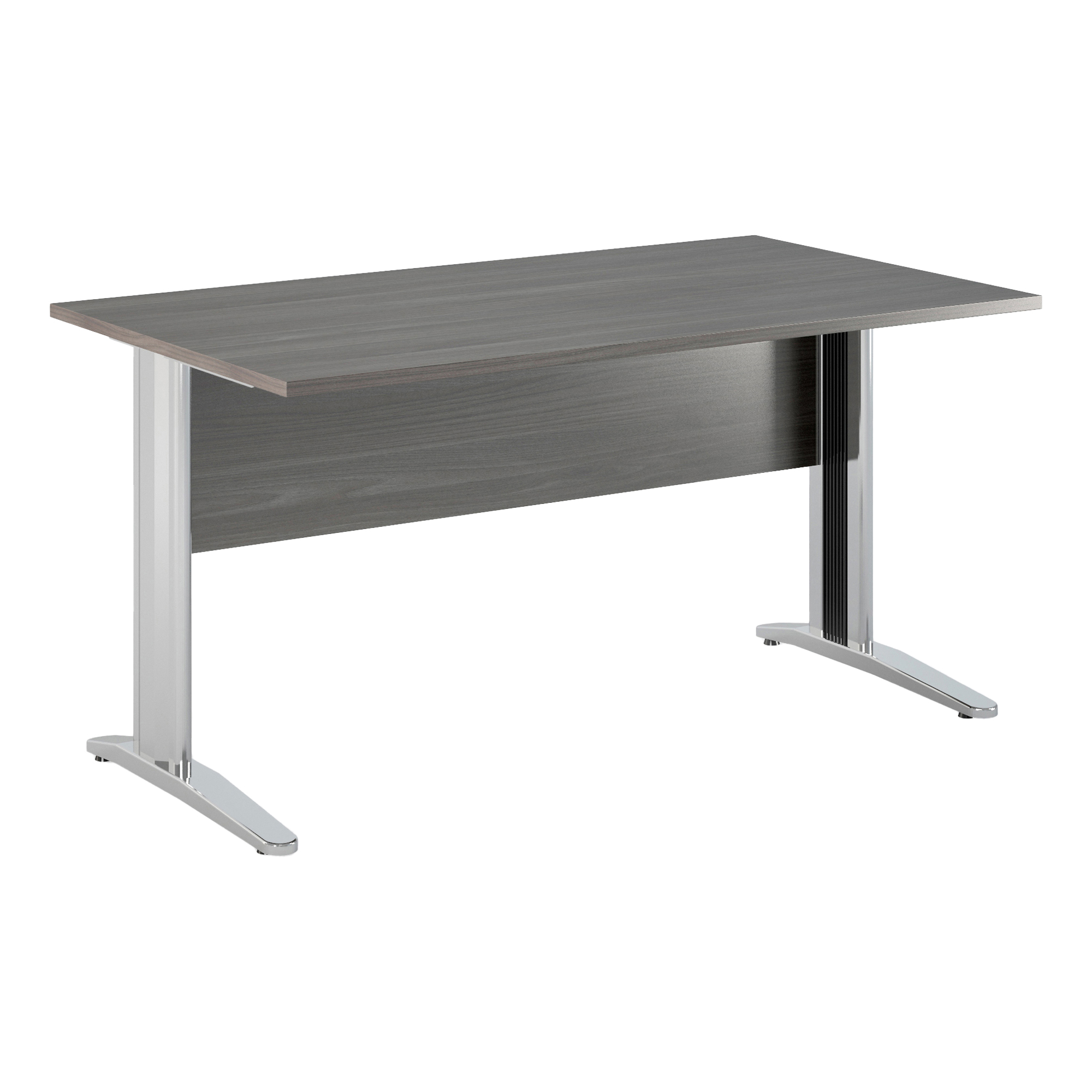 79927 Scrivania lineare Easy - 160 x 80 x 72 cm - Frassino toscano/grigio cromato