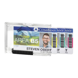 Portabadge PushBox Trio - 3 tessere inseribili - 5