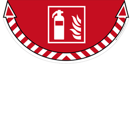 Adesivo segnalatore Take Care - da terra - "estintore" - 70 x 35 cm - CEP