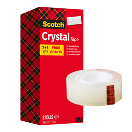 Nastro adesivo Scotch Crystal 600 - 19 mm x 33 m - Scotch - Value Pack 7+1 rotoli