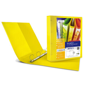 Raccoglitore personalizzabile Myto TI - 22 x 30 cm - 4 anelli a D 30 mm - dorso 4 cm - giallo - Sei Rota
