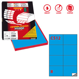 Etichette adesive C/512 - in carta - permanenti - 105 x 74
